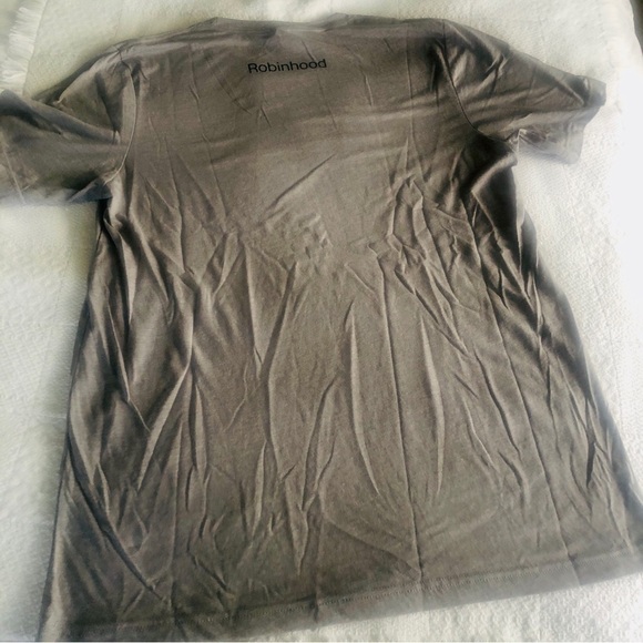 Bella Canvas Robinhood Logo Tee Grey Short Sleeve Men's Unisex size Large - Picture 9 of 13